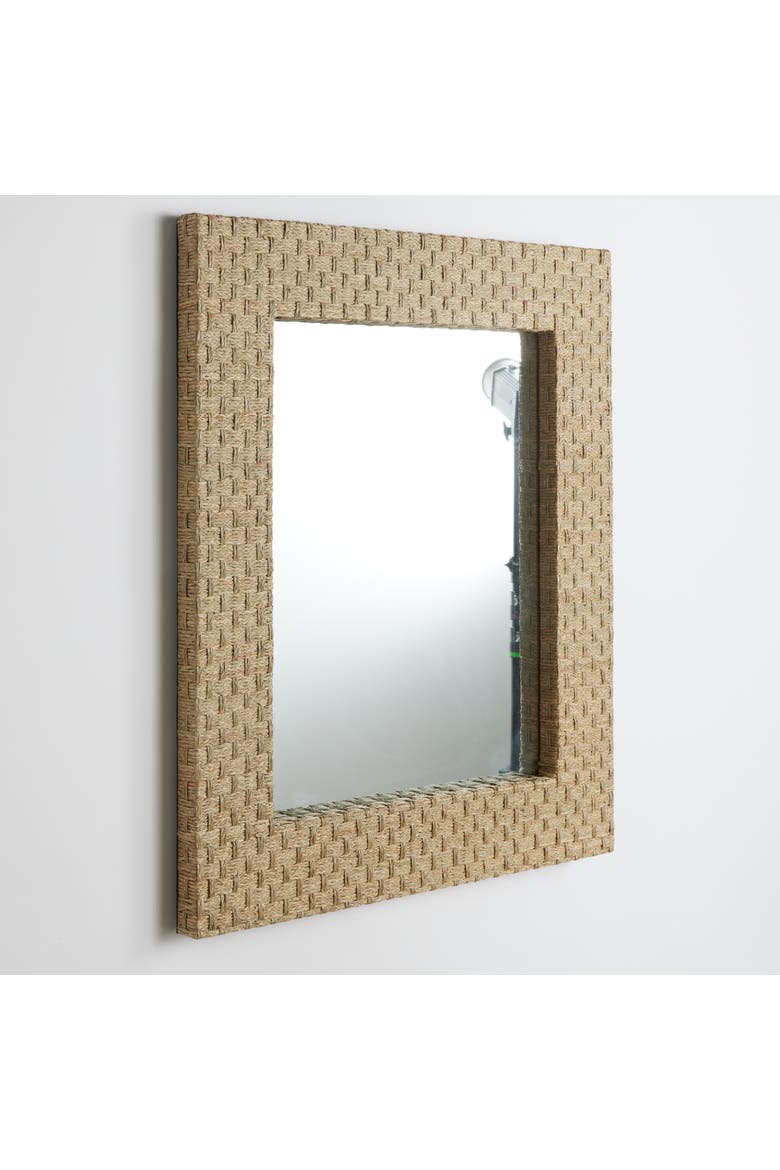 Brennan Natural Framed Decorative Wall Mirror, Alternate, color, Beige