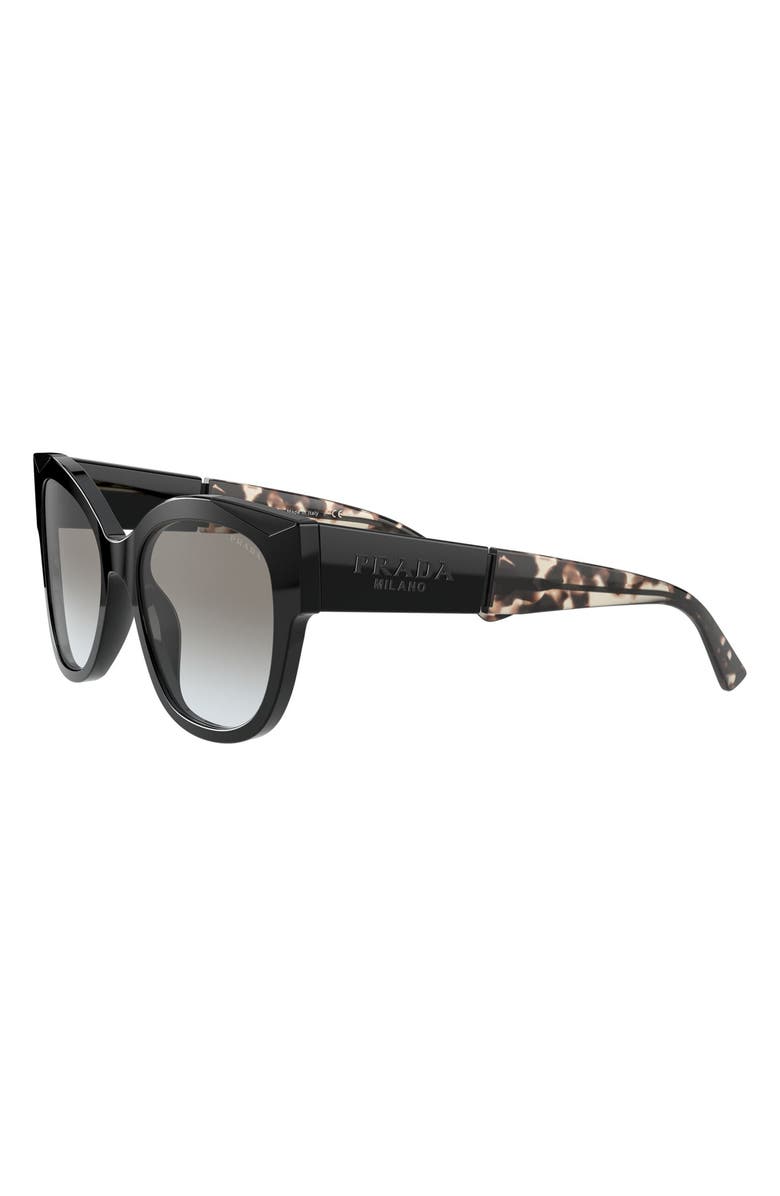 Prada 54mm Gradient Rectangular Sunglasses, Alternate, color, 