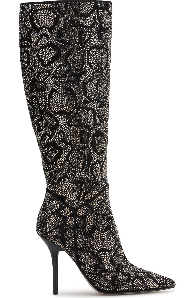 Jessica Simpson Lovieinn2 Knee High Boot, Alternate, color, Black Silver Leopard