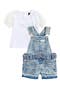 Eyelet Top & Shortall Set