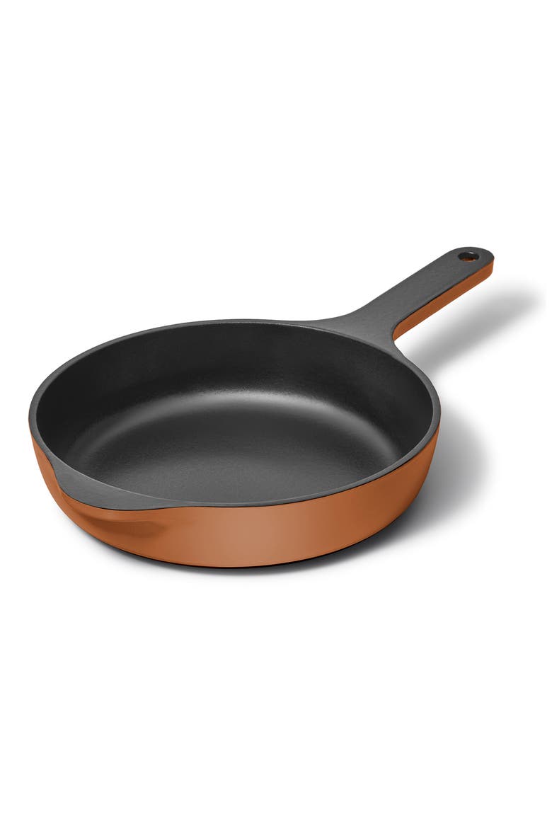 8-Inch Enameled Cast Iron Skillet, Alternate, color, RUST