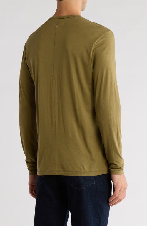 Rag & Bone Long Sleeve Crewneck T-shirt In Green