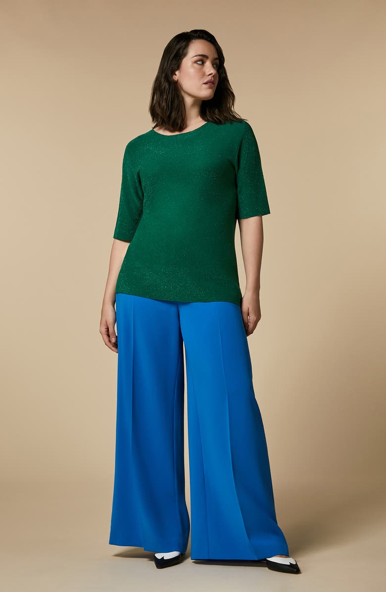 Marina Rinaldi Cady Palazzo Pants, Alternate, color, Cornflower