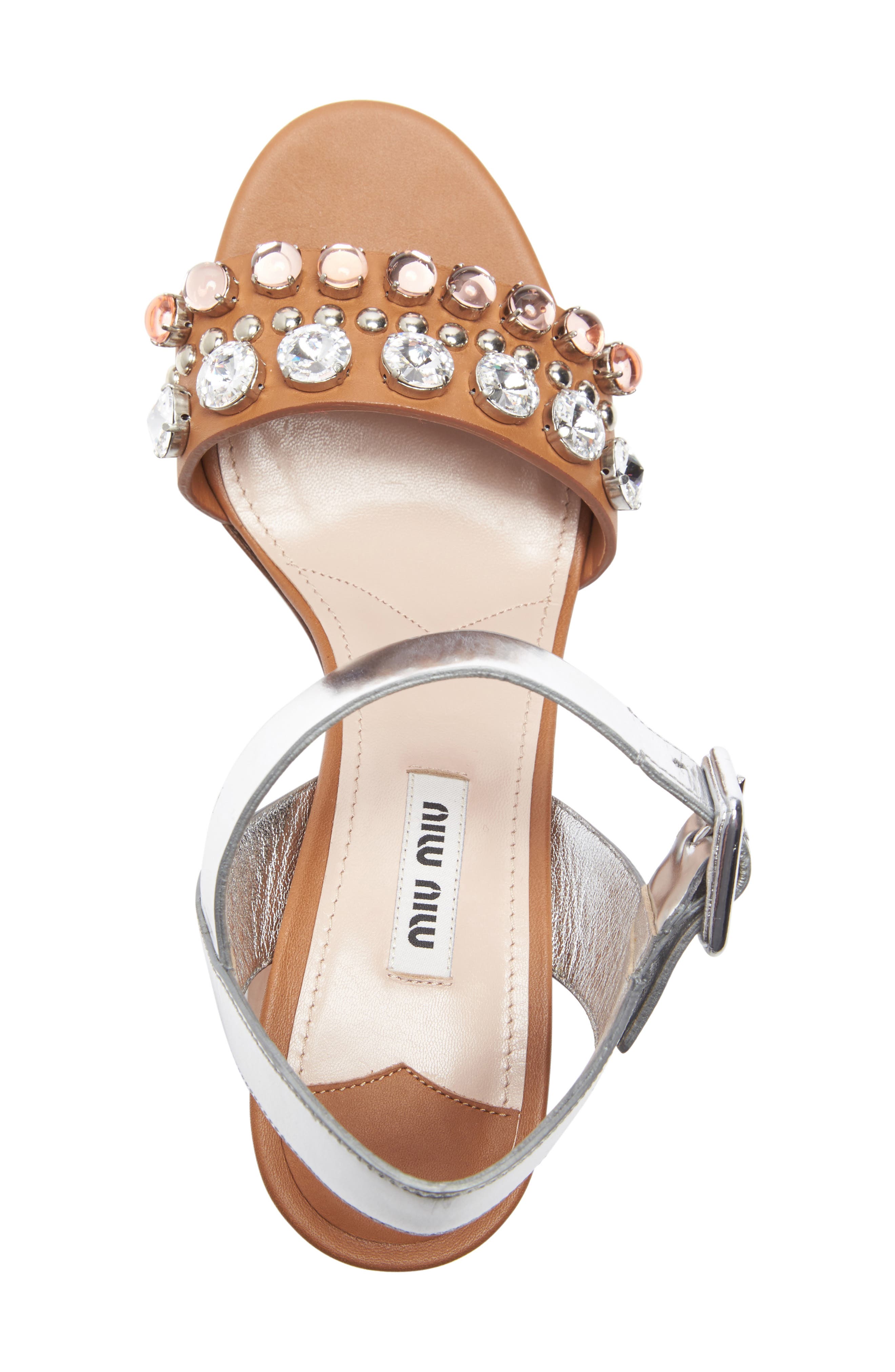 Miu Miu Jewel Sandal, Alternate, color, 