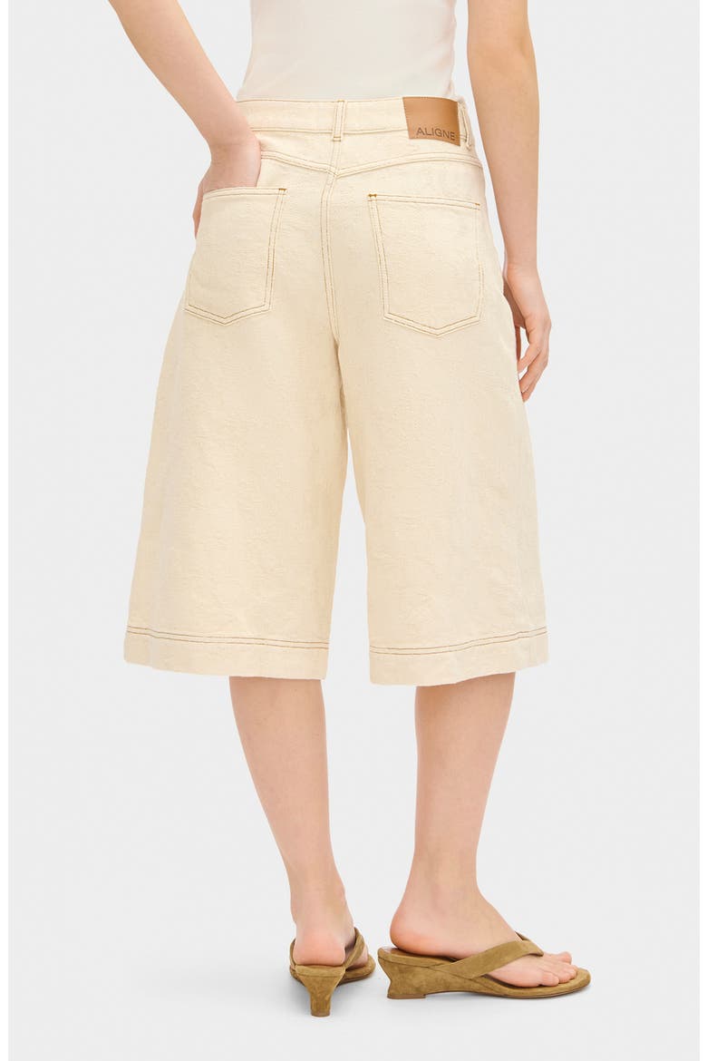 Victoria Denim Shorts, Alternate, color, ECRU