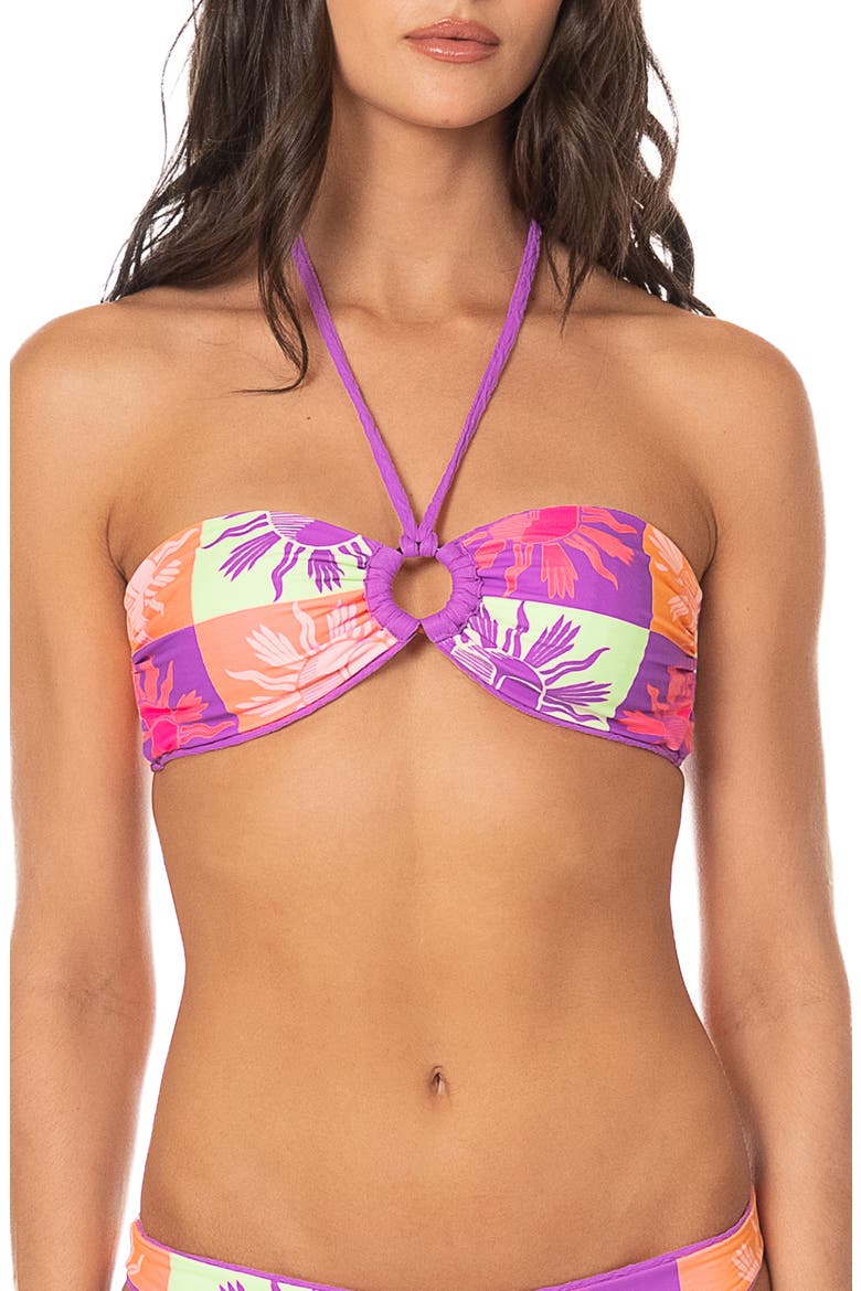 Celestial Sundown Jill Reversible Bandeau Bikini Top, Alternate, color, LIGHT PASTEL PURPLE
