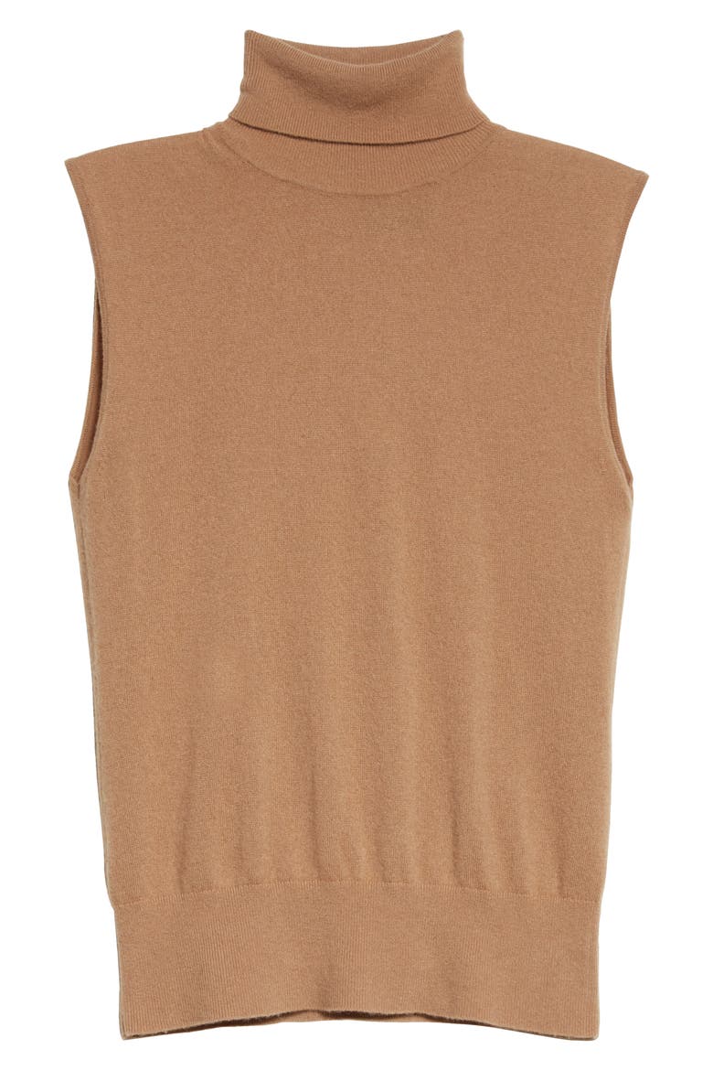 Ramsey Sleeveless Cashmere Sweater, Alternate, color, CAMEL