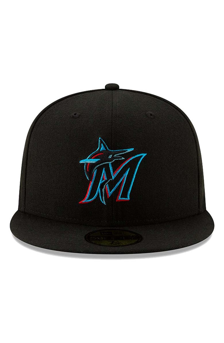 New Era Youth New Era Black Miami Marlins 2019 Authentic Collection On-Field 59FIFTY Fitted Hat, Alternate, color, Black