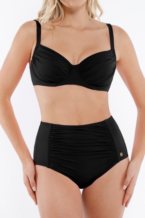 Tropical Print Underwire Shaping High Waist Swimwear Set