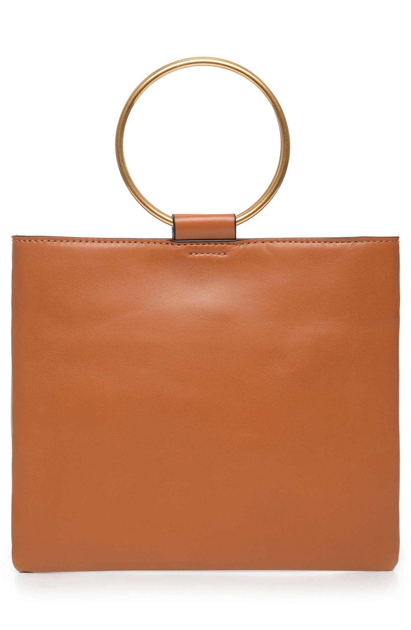 Thacker Le Pouch Leather Ring Handle Crossbody Bag, Alternate, color, 