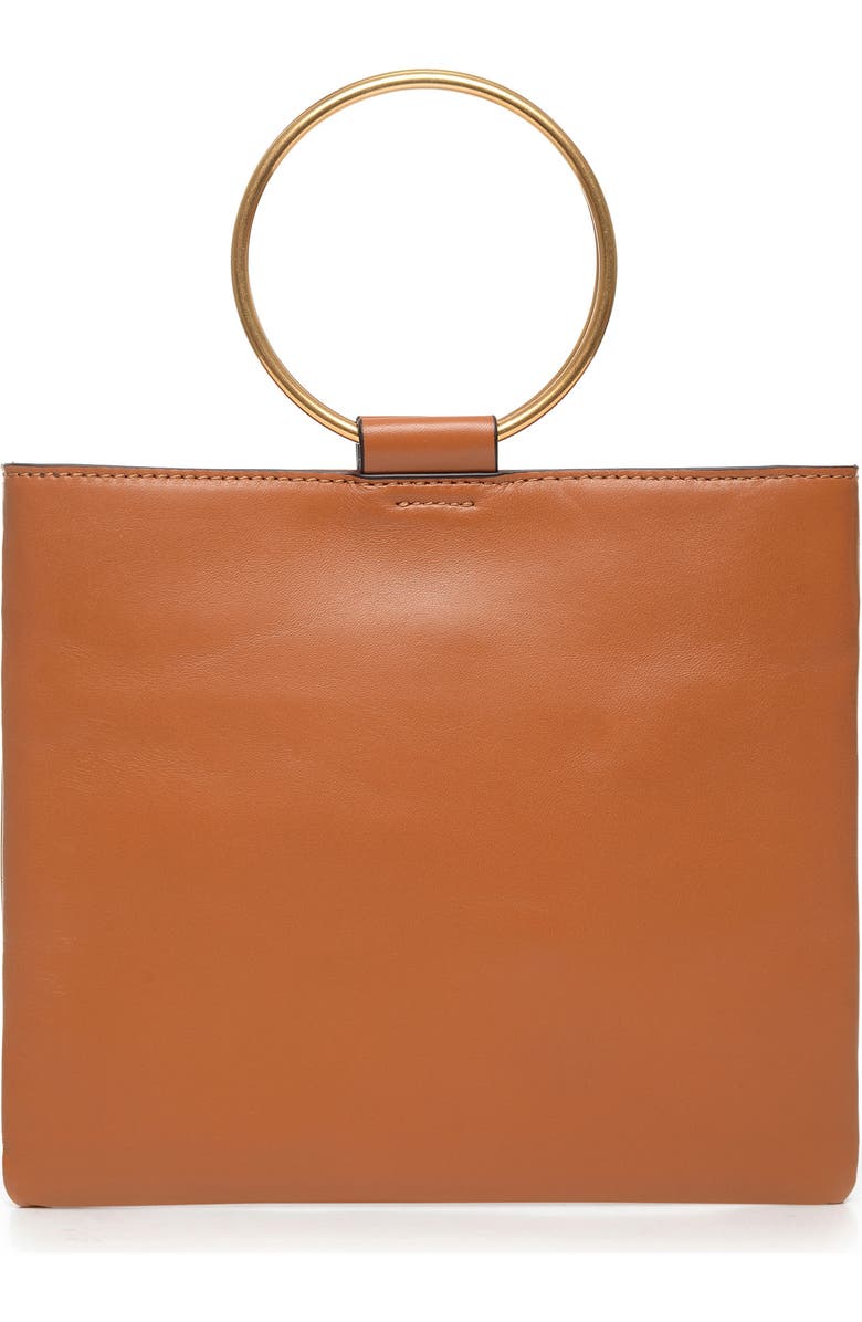 Thacker Le Pouch Leather Ring Handle Crossbody Bag, Alternate, color,