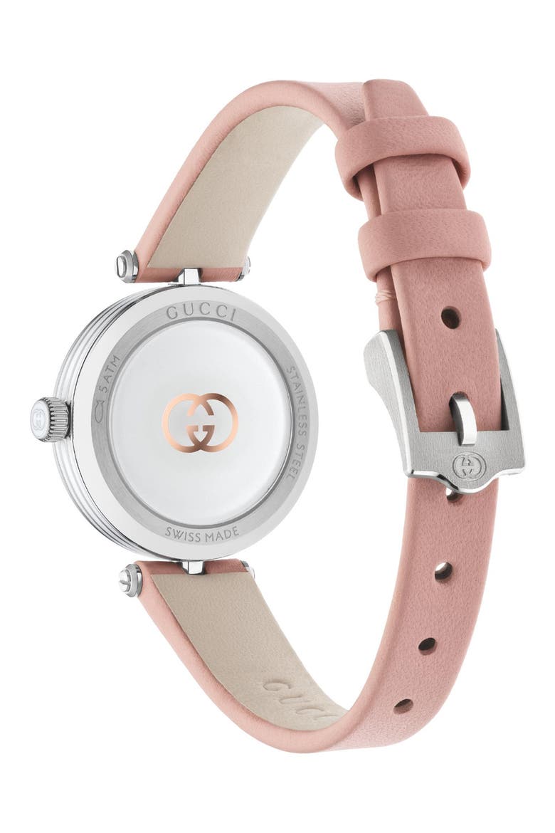 Model 2000 Leather Strap Watch, 24mm, Alternate, color, PINK
