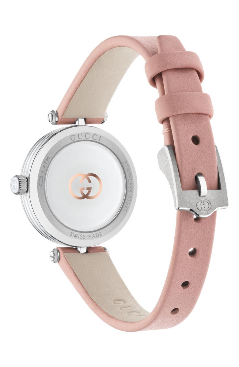 Gucci Model 2000 Leather Strap Watch, 24mm, Alternate, color, Pink