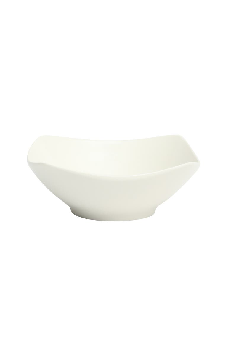 Gibson Home 40-Piece Square Porcelain Dinnerware Set, Service for 8, Alternate, color, White