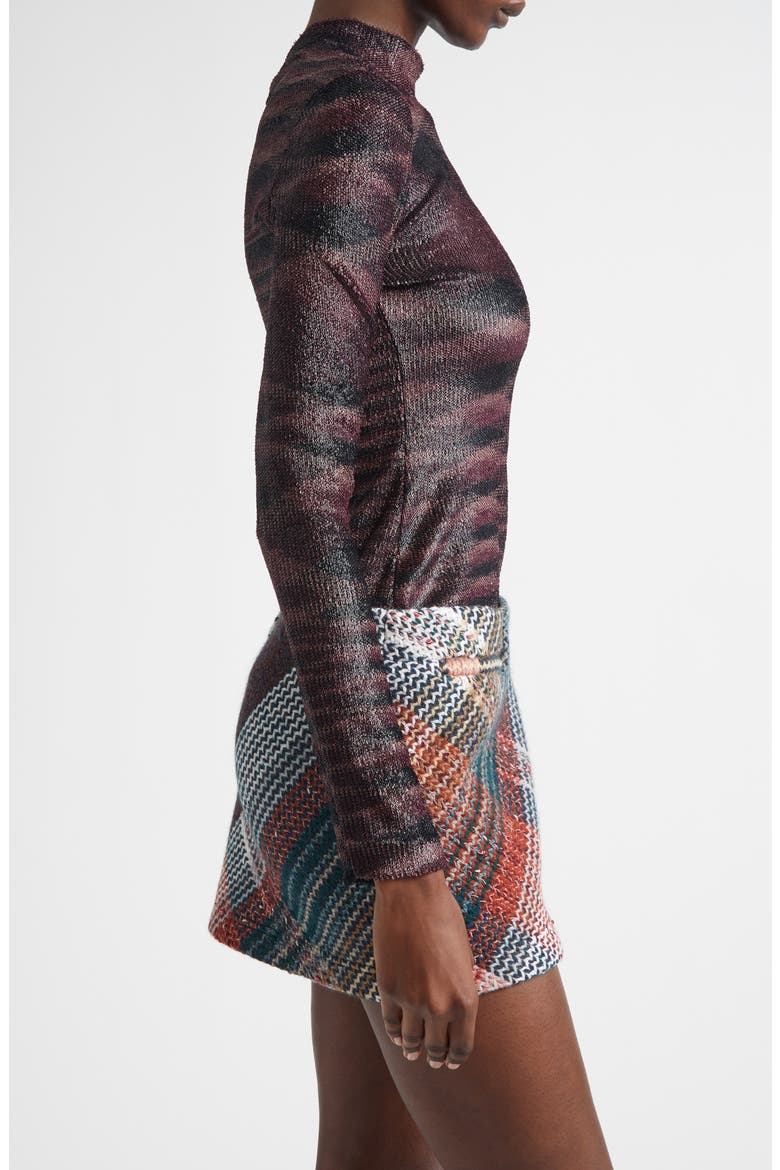 Flame Pattern Coated Sweater, Alternate, color, F903J MULTI BROWN AND BLACK