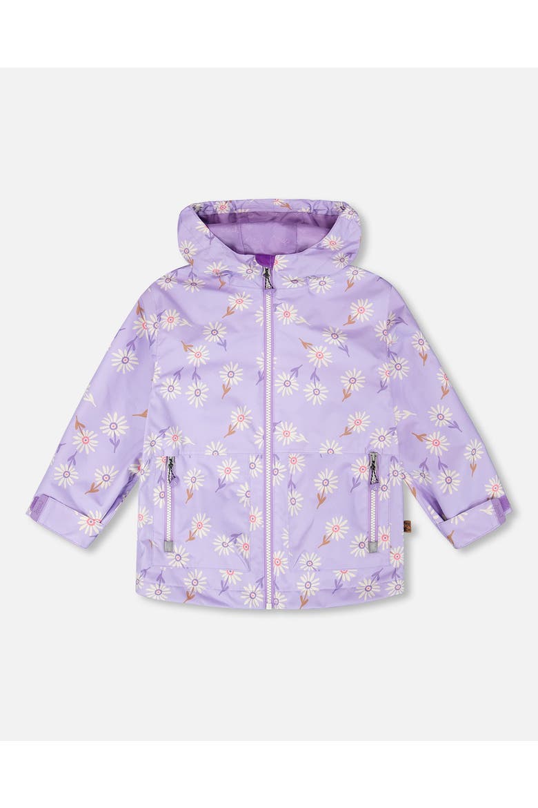 Mid-Season Daisy Jacket, Main, color, Purple Printed Daisies