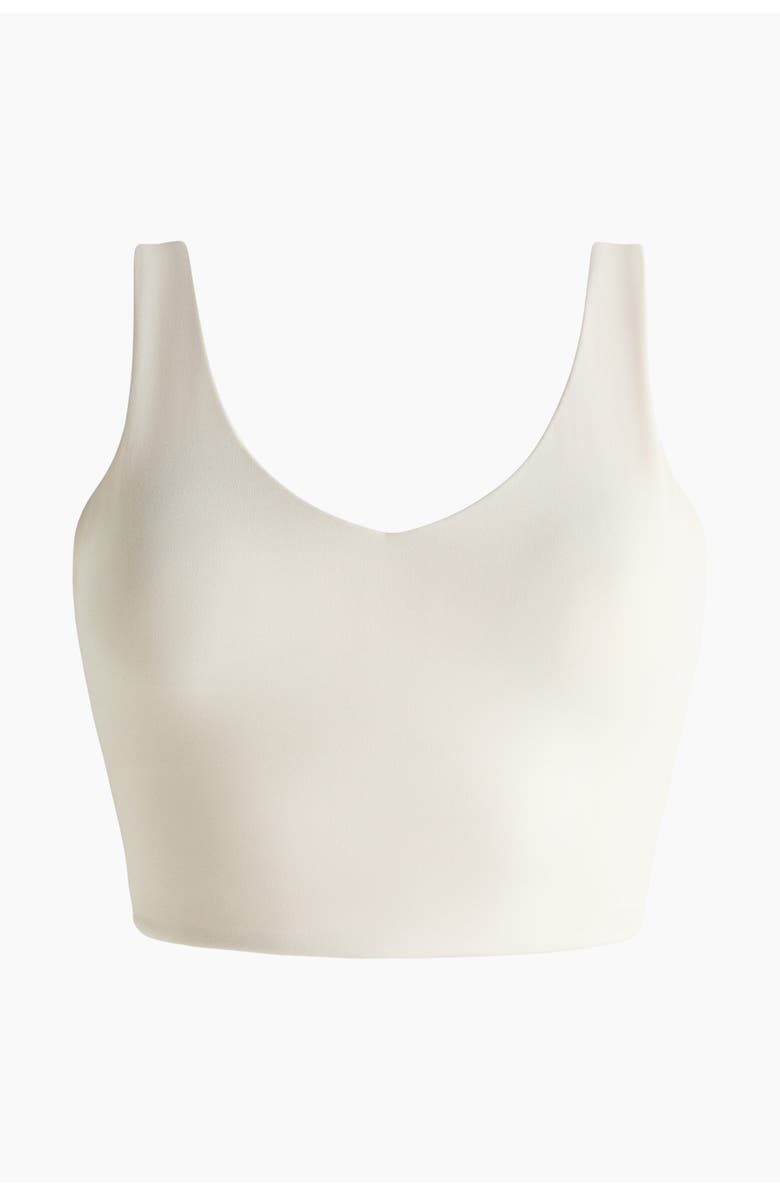 H&M Twist-detail Vest Top With Softmove, Alternate, color, Ivory