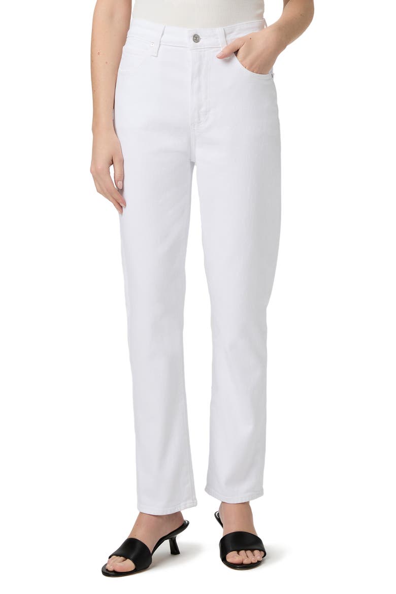 Billy High Waist Ankle Straight Leg Jeans, Main, color, CRSP WHT