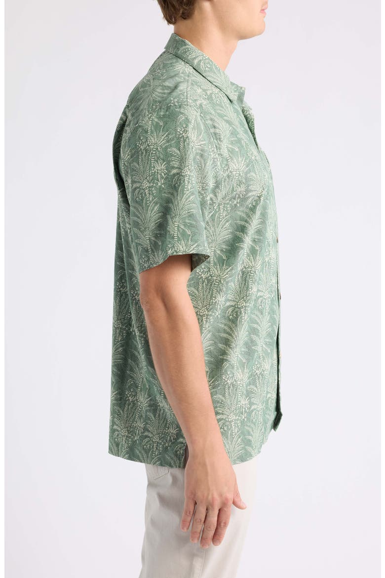 Coastal Ease Palm Court IslandZone® Short Sleeve Button-Up Shirt, Alternate, color, DESERT SAGE