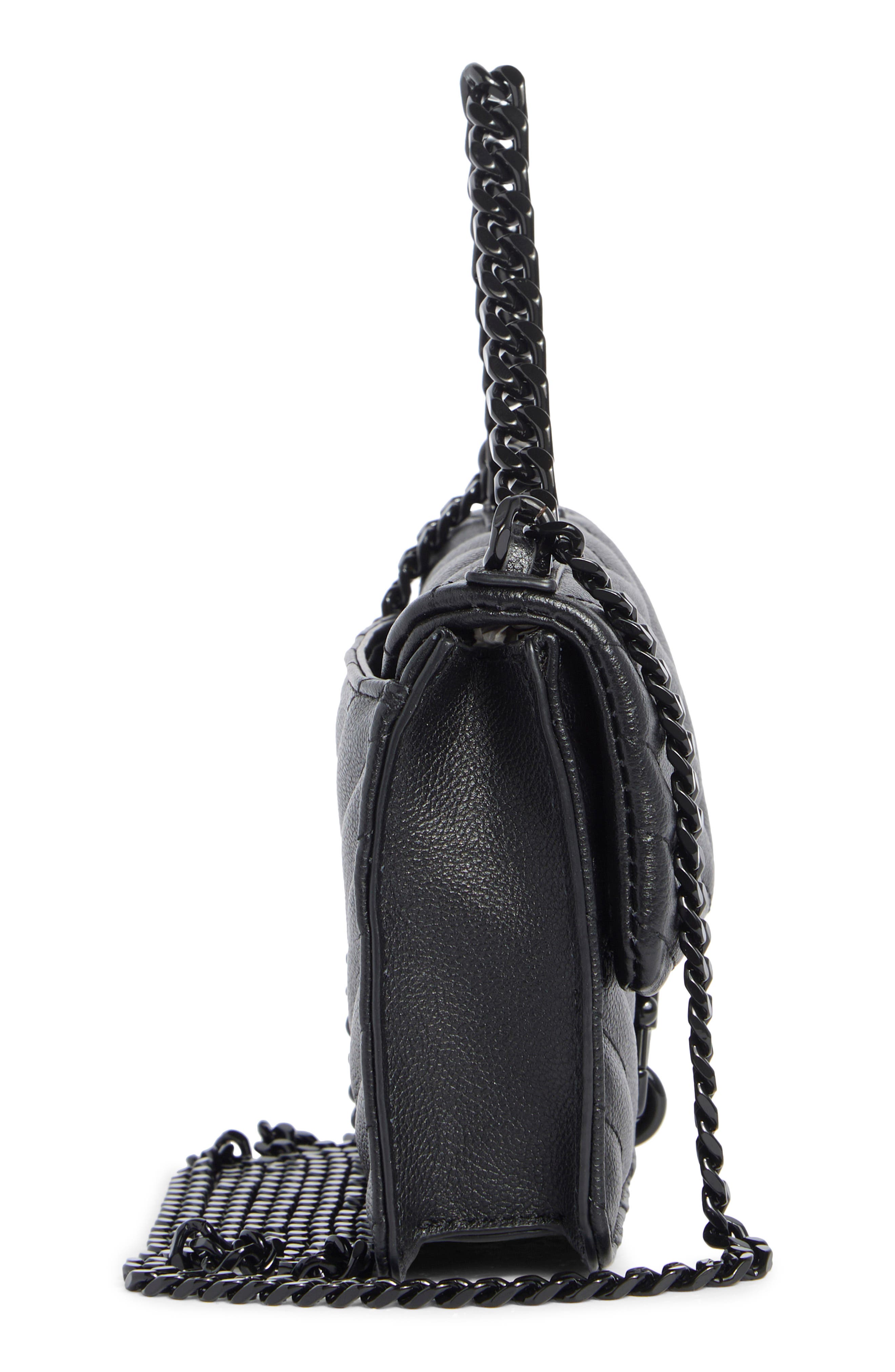 Rebecca Minkoff Edie Chevron Quilted Leather Shoulder Bag, Alternate, color, 