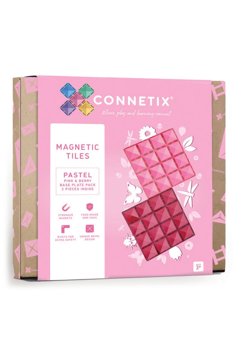 Kids' Pastel Pink & Berry 2-Piece Base Plate Pack, Main, color, PASTEL