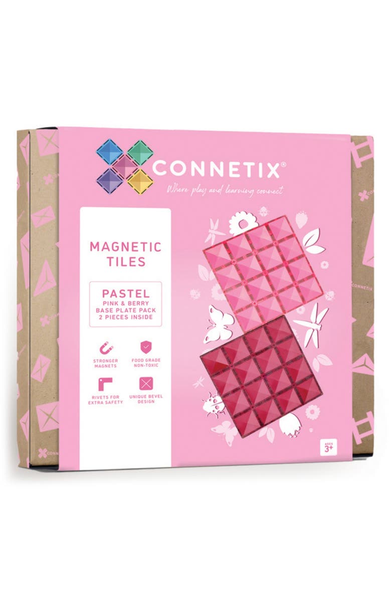 CONNETIX Kids' Pastel Pink & Berry 2-Piece Base Plate Pack, Main, color, Pastel