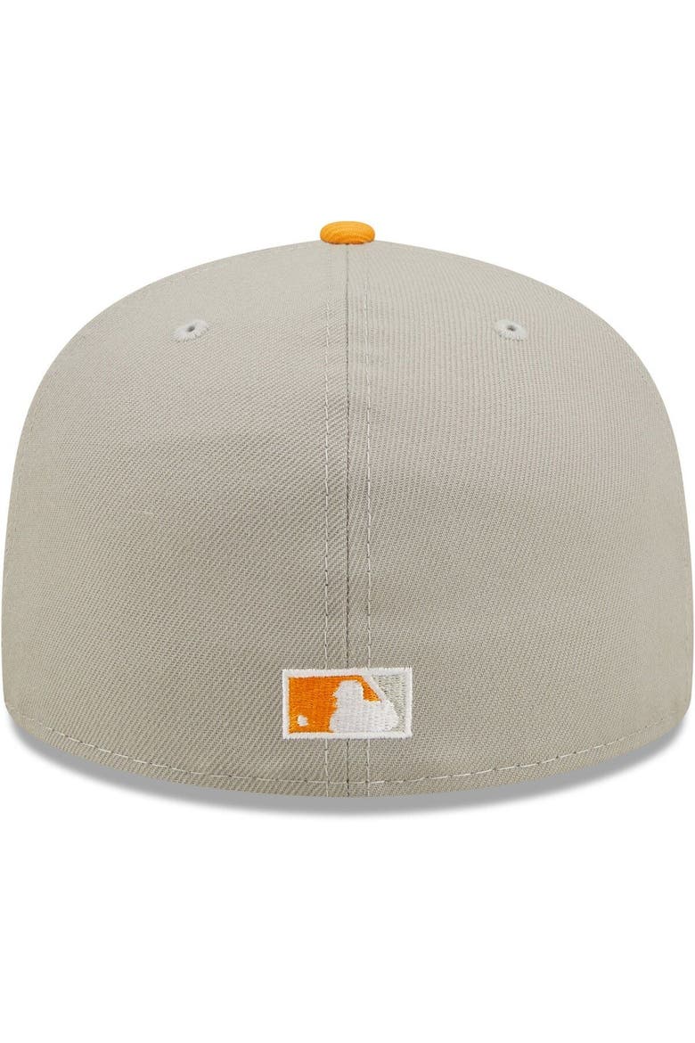 Men's New Era Gray/Orange Los Angeles Dodgers 2020 World Series Cooperstown Collection Undervisor 59FIFTY Fitted Hat, Alternate, color, Gray