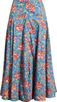 LOVE THE LABEL Tricia Floral Print Midi Skirt