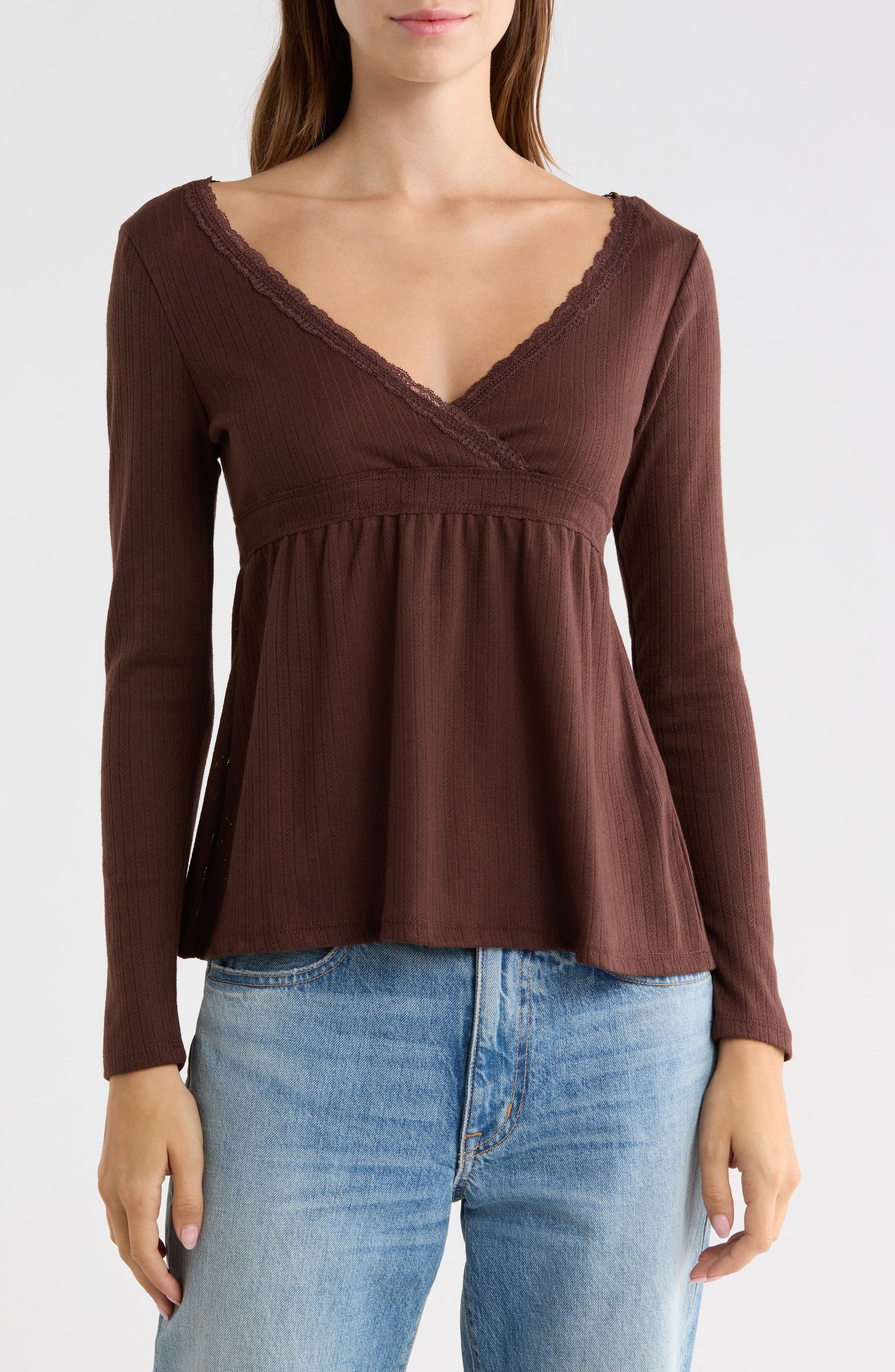 Surplice Babydoll Top
