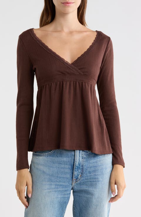 Surplice Babydoll Top