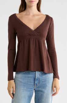 Surplice Babydoll Top