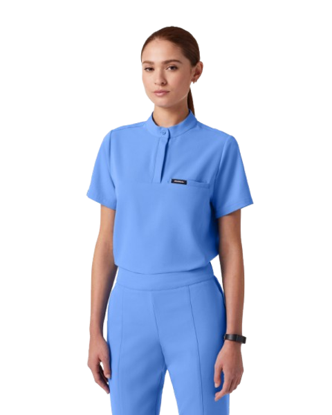 Savi Women's 1-Pocket Classic Banded Collar Scrub Top