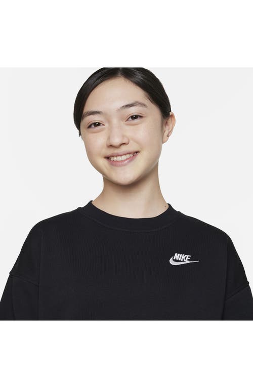 Nike Big Girls Sportswear Club Fleece Oversized-fit Sweatshirt In Black