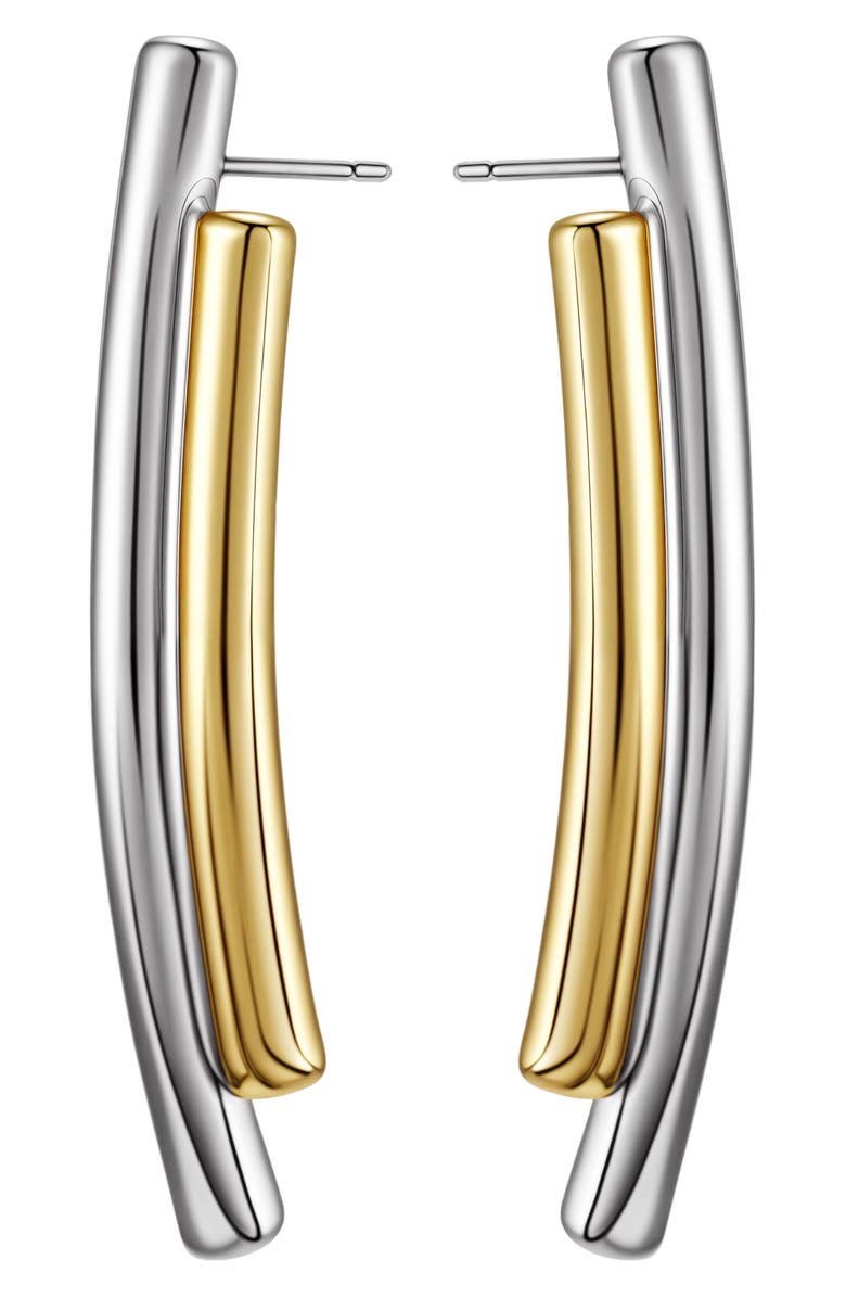 Vince Camuto Two-Tone Double Bar Drop Earrings, Alternate, color, Two-Tone