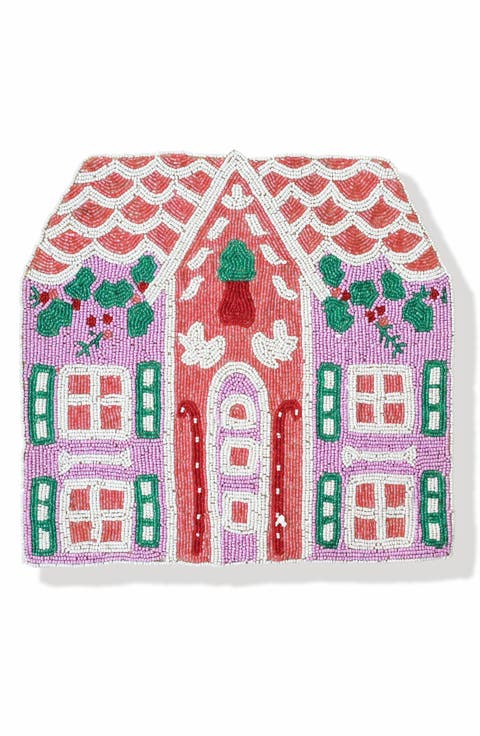 Gingerbread House Beaded Placemat