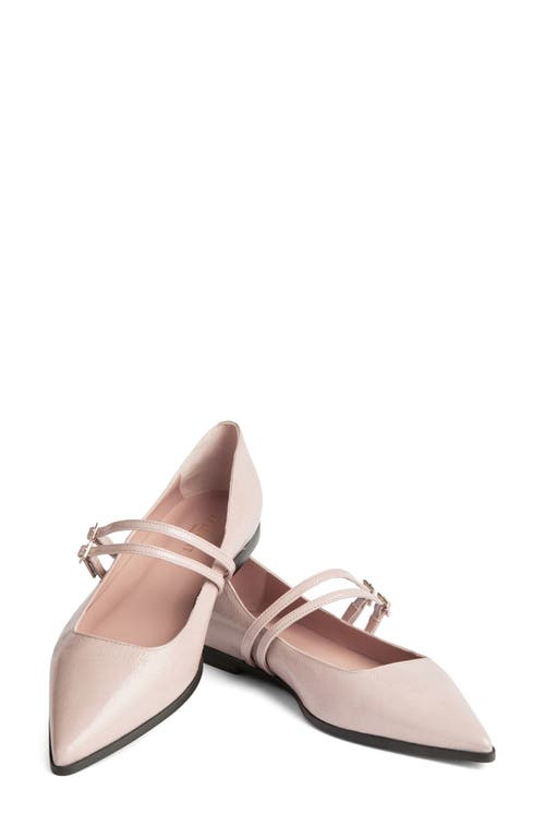 Lk Bennett Lulu Strappy Pointed Toe Flat In Taupe
