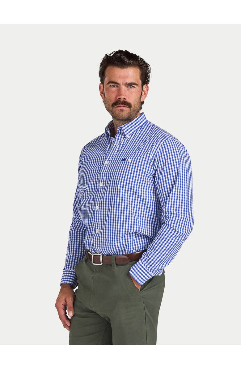Raging Bull Classic Long Sleeve Gingham Shirt, Alternate, color, Navy