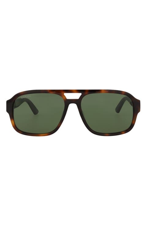 58mm Aviator Sunglasses