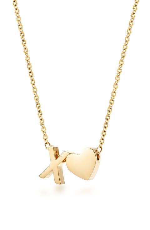 Initial Heart Pendant Necklace