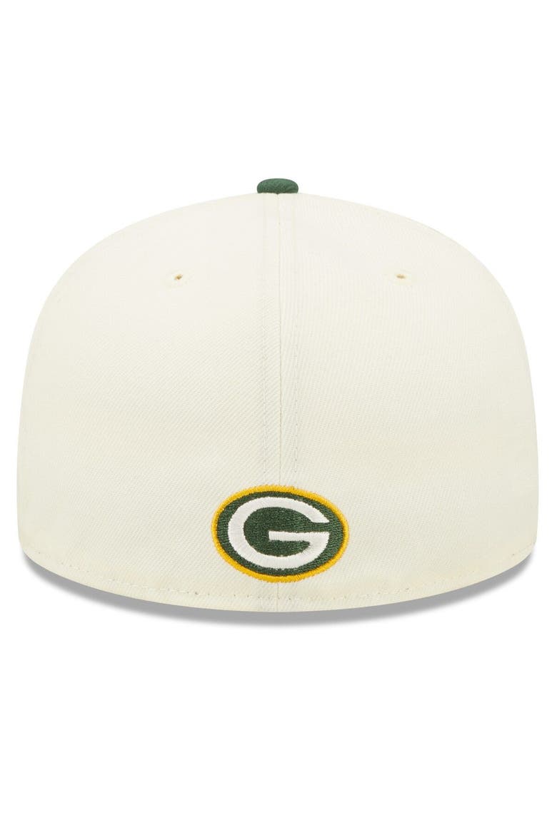 Men's New Era Cream/Green Green Bay Packers 2022 Sideline 59FIFTY Fitted Hat, Alternate, color, Cream