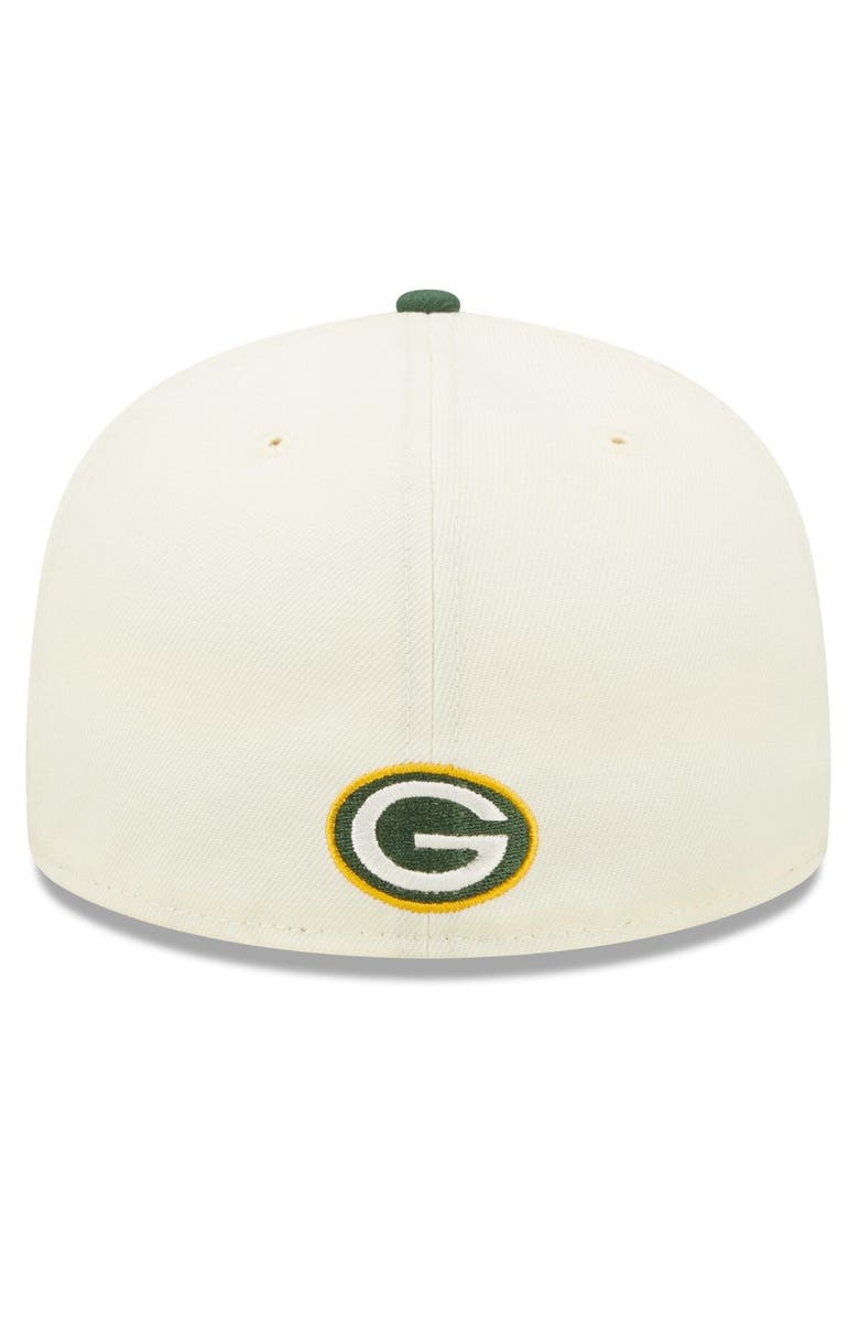 New Era Men's New Era Cream/Green Green Bay Packers 2022 Sideline 59FIFTY Fitted Hat, Alternate, color, 