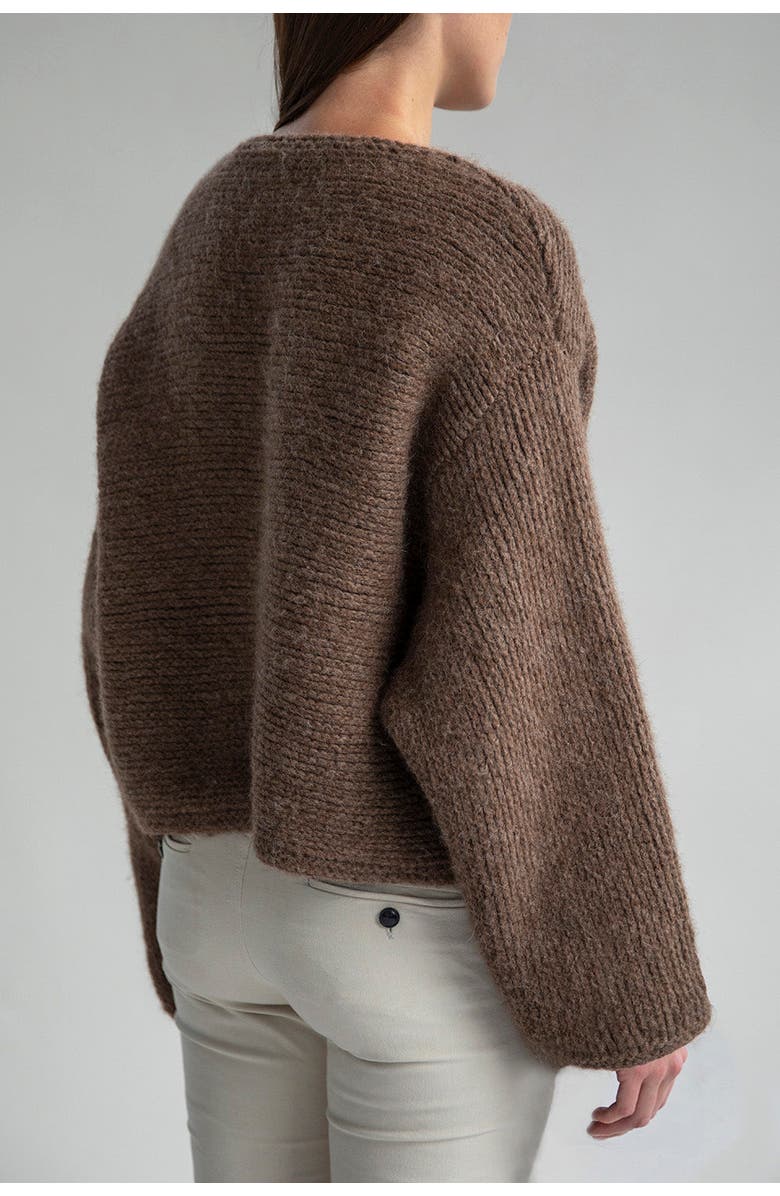 SSKEIN Momo Handknit Cardigan, Alternate, color, Charcoal