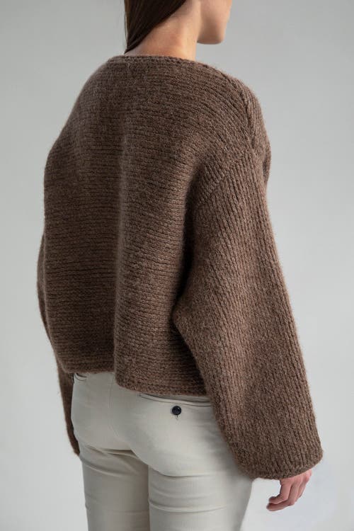 Sskein Momo Handknit Cardigan In Charcoal