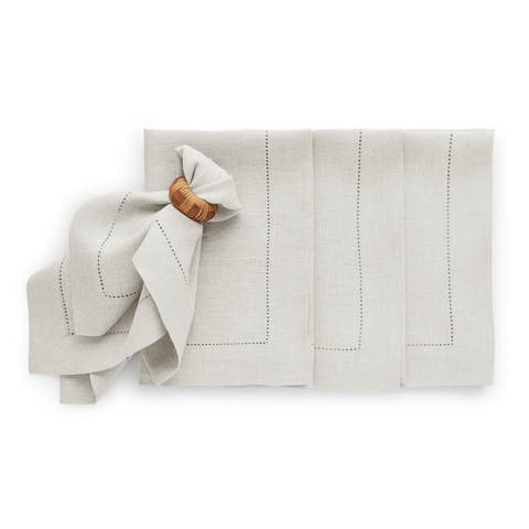 Linen Dinner Napkins - Sonoma Hemstitch, 22 x 22