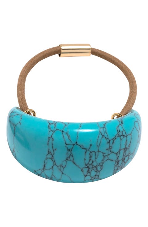 Winona Turquoise Ponytail Wrap