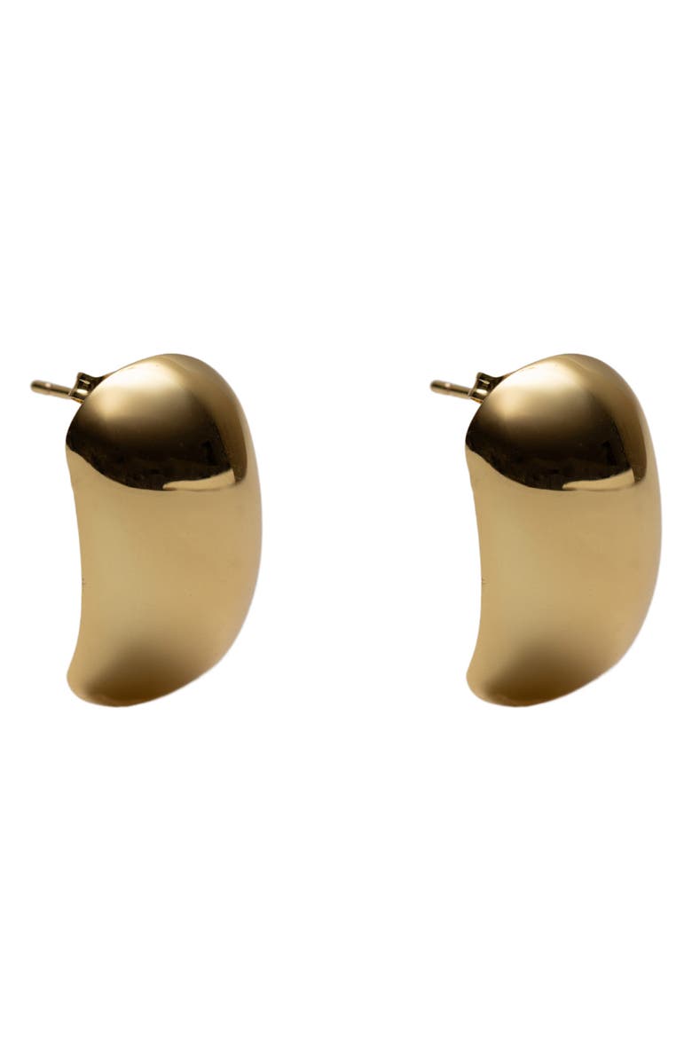 Argento Vivo Sterling Silver Chunky Rectangular Stud Earrings, Main, color, Gold