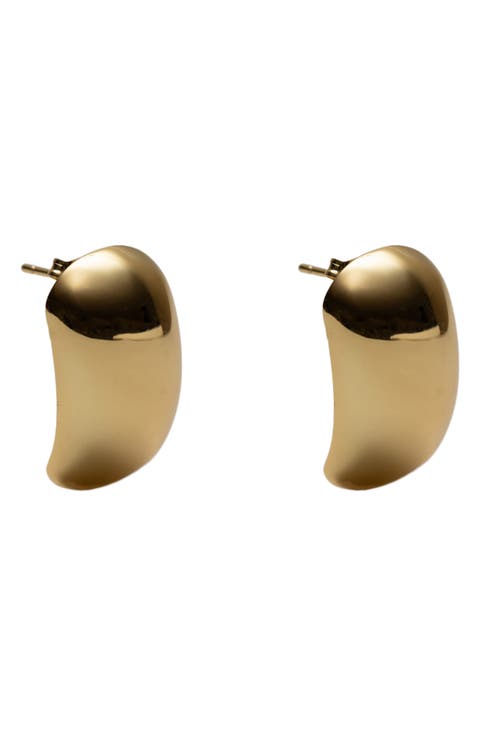 Chunky Rectangular Stud Earrings