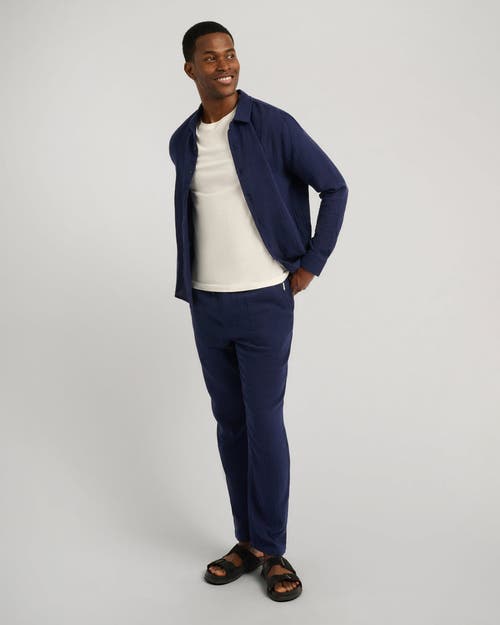 Onia Garment Dye Cotton Drawstring Pant In Blue