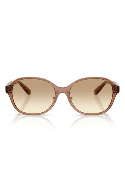 56mm Gradient Round Sunglasses