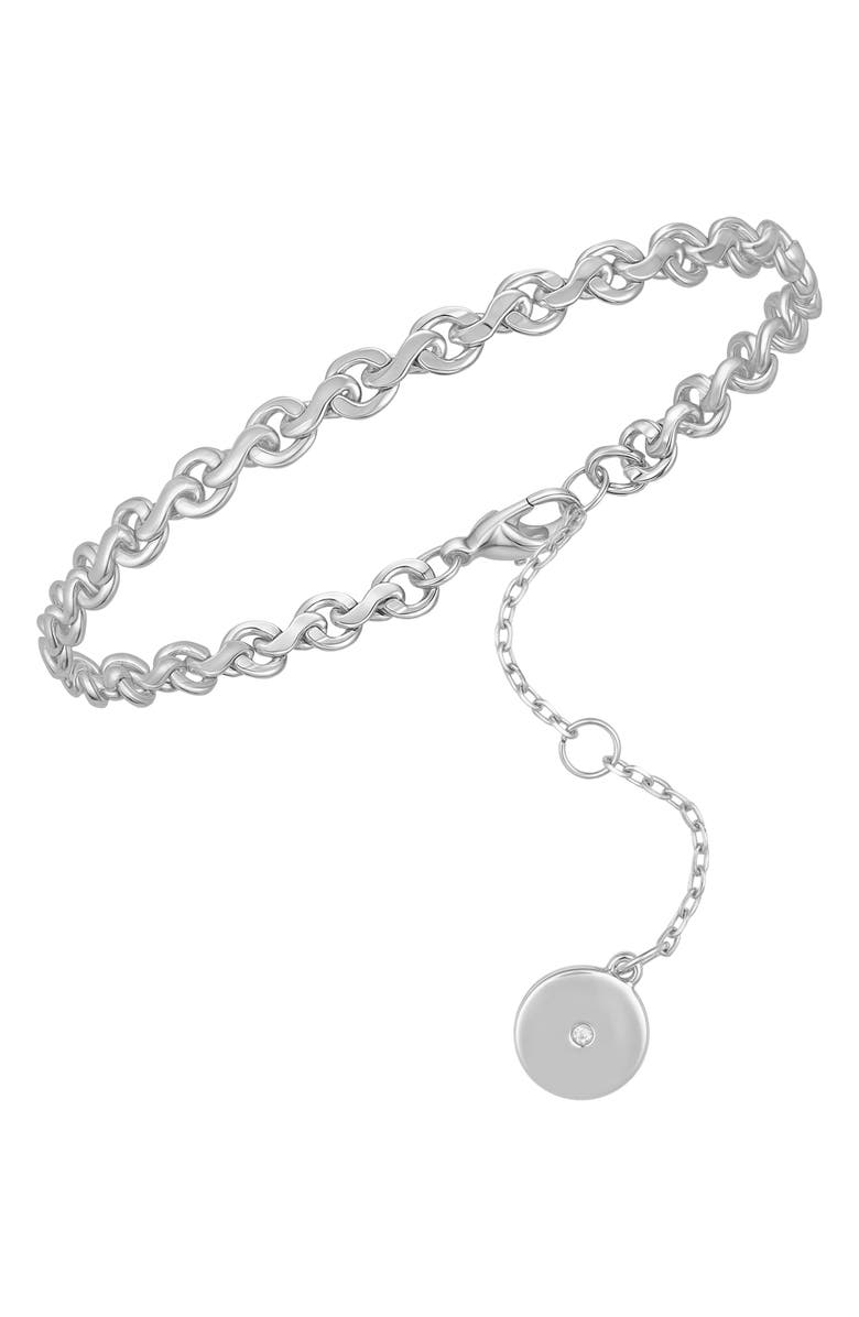 Vince Camuto Twisted Rolo Chain Bracelet, Main, color, Silver Tone